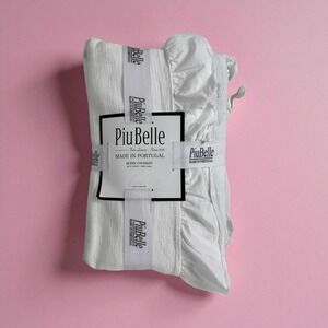 Piubelle Portugal Fine Linens White Queen Coverlet Ruffle Cotton Shabby Chic